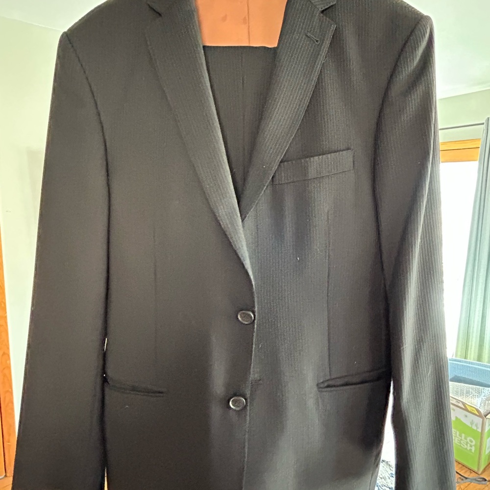 Classic Black Two Pc Suit